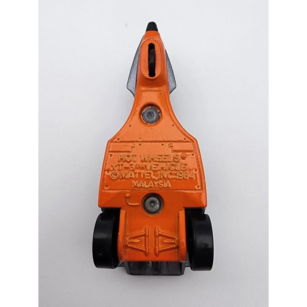 🏁Vintage‎ Hot Wheels 1984 XT-3 Three wheeler in SILVER/ ORANGE